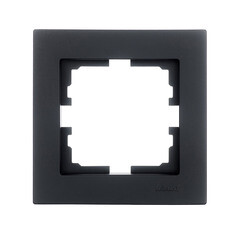Рамка Lezard Vesna одноместная черный бархат (742-4200-146) - фото 1