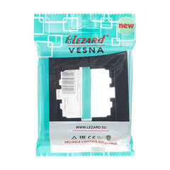 Рамка Lezard Vesna одноместная черный бархат (742-4200-146) - фото 3