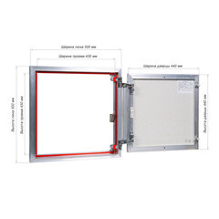 Люк ревизионный под плитку Практика EuroFormat-R алюминиевый 500х500 мм скрытый нажимной - фото 2