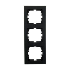 Рамка Lezard Vesna трехместная черный бархат (742-4200-153) - фото 1