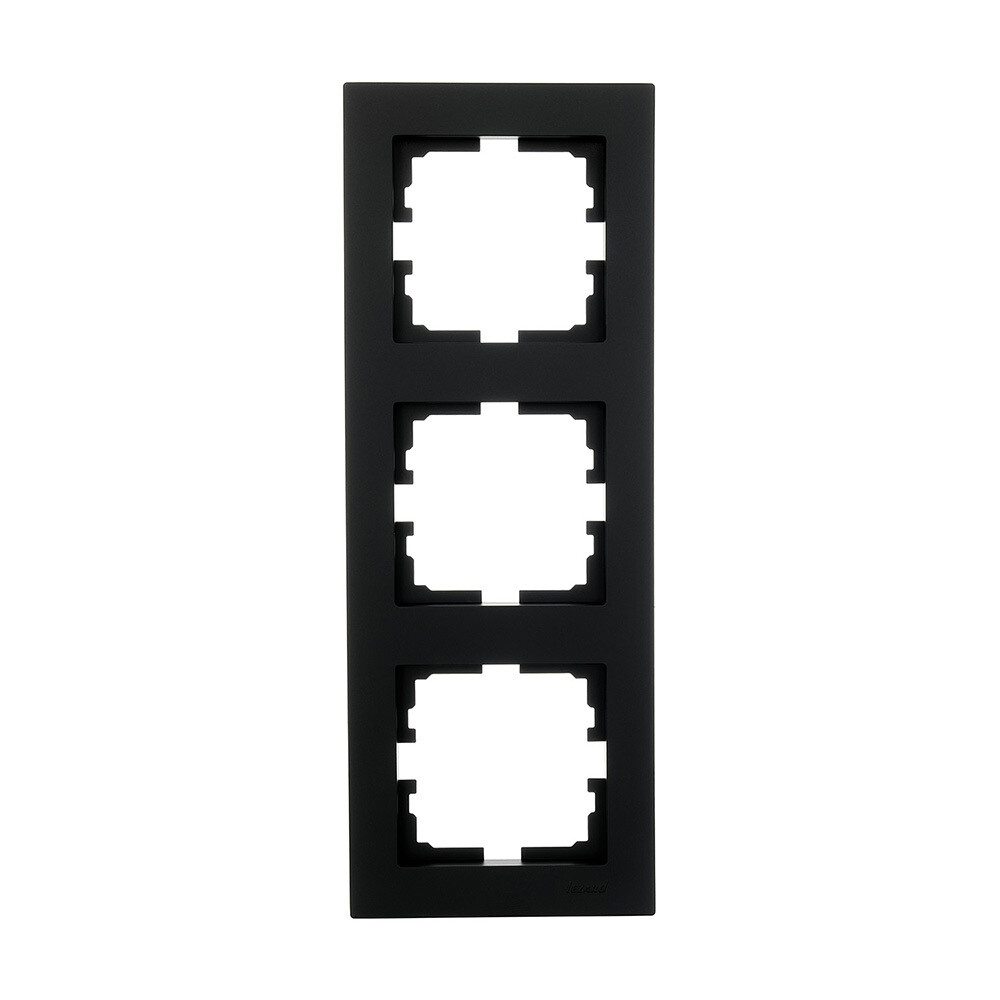 Изображение товара Рамка Lezard Vesna трехместная черный бархат - 742-4200-153