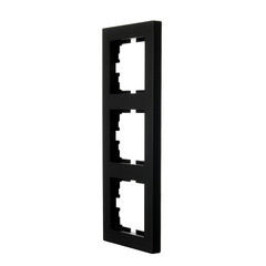 Рамка Lezard Vesna трехместная черный бархат (742-4200-153) - фото 2