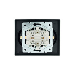 Розетка Lezard Vesna встраиваемая черный бархат со шторками (742-4200-178B) - фото 3