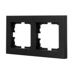 Рамка Lezard Vesna двухместная черный бархат (742-4200-147) - фото 2