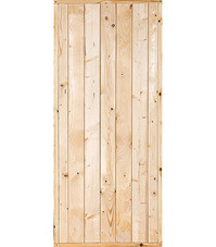 Дверь для бани и сауны массив глухая без покрытия 700x1700 мм (ДБ хвойный массив)