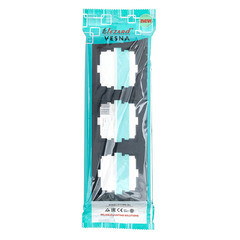 Рамка Lezard Vesna трехместная черный бархат (742-4200-148) - фото 3