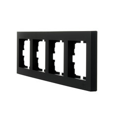 Рамка Lezard Vesna четырехместная черный бархат (742-4200-149) - фото 2