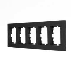 Рамка Lezard Vesna пятиместная черный бархат (742-4200-150) - фото 3