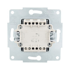 Выключатель Lezard Vesna двухклавишный встраиваемый черный бархат (742-4288-101) - фото 4