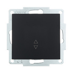 Выключатель Lezard Vesna одноклавишный встраиваемый черный бархат проходной (742-4288-105) - фото 1