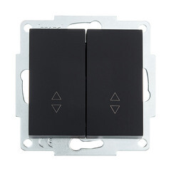 Изображение товара Выключатель Lezard Vesna двухклавишный встраиваемый черный бархат проходной (742-4288-106)