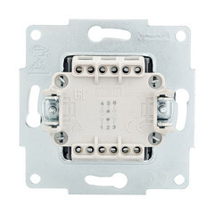 Выключатель Lezard Vesna двухклавишный встраиваемый черный бархат проходной (742-4288-106) - фото 4