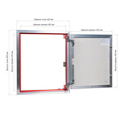 Люк ревизионный под плитку Практика EuroFormat-R алюминиевый 500х600 мм скрытый нажимной - фото 2