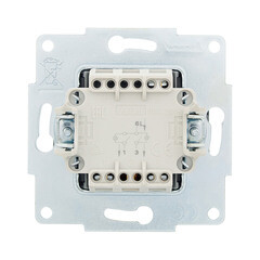 Выключатель Lezard Vesna двухклавишный встраиваемый черный бархат с подсветкой (742-4288-112) - фото 5