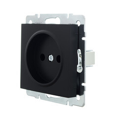 Розетка Lezard Vesna встраиваемая черный бархат (742-4288-121B) - фото 5