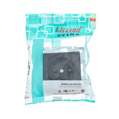 Розетка Lezard Vesna встраиваемая черный бархат (742-4288-121B) - фото 2