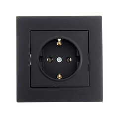 Розетка Lezard Vesna встраиваемая черный бархат (742-4288-122B) - фото 2