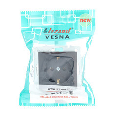 Розетка Lezard Vesna встраиваемая черный бархат (742-4288-122B) - фото 3