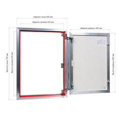 Люк ревизионный под плитку Практика EuroFormat-R алюминиевый 500х700 мм скрытый нажимной - фото 3