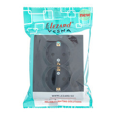 Розетка Lezard Vesna встраиваемая черный бархат (742-4200-127B) - фото 3