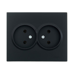 Изображение товара Розетка Lezard Vesna встраиваемая черный бархат (742-4200-128B)