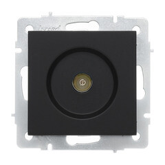 Изображение товара Розетка телевизионная Lezard Vesna встраиваемая черный бархат RJ11 (742-4288-130)