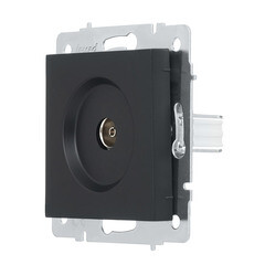 Розетка телевизионная Lezard Vesna встраиваемая черный бархат RJ11 (742-4288-130) - фото 5