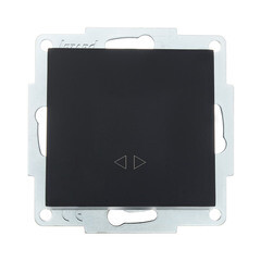 Выключатель Lezard Vesna одноклавишный встраиваемый черный бархат перекрестный (742-4288-107) - фото 1