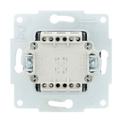 Выключатель Lezard Vesna одноклавишный встраиваемый черный бархат перекрестный (742-4288-107) - фото 5