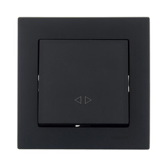 Выключатель Lezard Vesna одноклавишный встраиваемый черный бархат перекрестный (742-4288-107) - фото 3