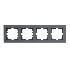 Рамка Lezard Vesna четырехместная графит (742-3400-149) - фото 1