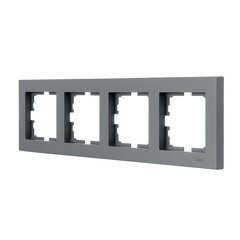 Рамка Lezard Vesna четырехместная графит (742-3400-149) - фото 4