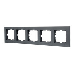 Рамка Lezard Vesna пятиместная графит (742-3400-150) - фото 5