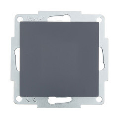 Изображение товара Выключатель Lezard Vesna одноклавишный встраиваемый графит (742-3488-100)