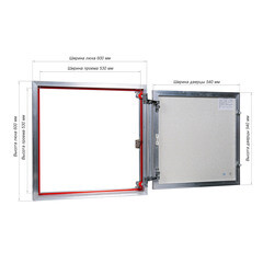 Люк ревизионный под плитку Практика EuroFormat-R алюминиевый 600х600 мм скрытый нажимной - фото 3