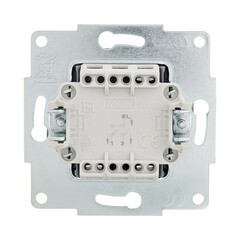 Выключатель Lezard Vesna двухклавишный встраиваемый графит (742-3488-101) - фото 3