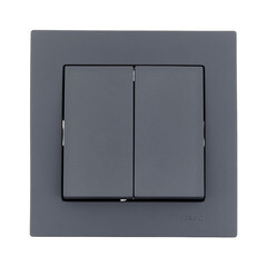 Выключатель Lezard Vesna двухклавишный встраиваемый графит (742-3488-101) - фото 2