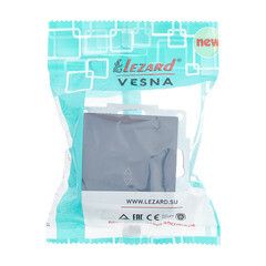 Выключатель Lezard Vesna одноклавишный встраиваемый графит проходной (742-3488-105) - фото 2