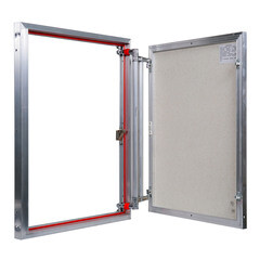 Люк ревизионный под плитку Практика EuroFormat-R алюминиевый 600х800 мм скрытый нажимной - фото 5