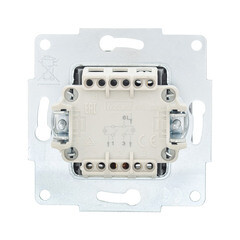 Выключатель Lezard Vesna двухклавишный встраиваемый графит (742-3488-112) - фото 5