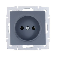 Розетка Lezard Vesna встраиваемая графит (742-3488-121B) - фото 1