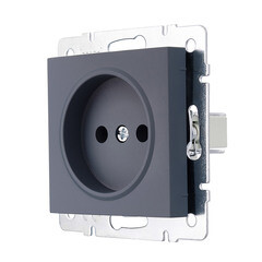 Розетка Lezard Vesna встраиваемая графит (742-3488-121B) - фото 2