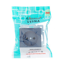 Розетка Lezard Vesna встраиваемая графит (742-3488-121B) - фото 3