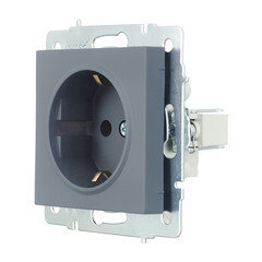 Розетка Lezard Vesna встраиваемая графит (742-3488-122B) - фото 4