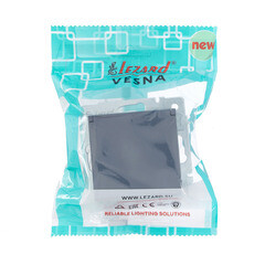 Розетка Lezard Vesna встраиваемая графит с крышкой (742-3488-123B) - фото 3