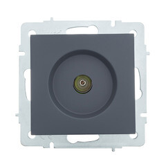 Изображение товара Розетка телевизионная Lezard Vesna встраиваемая графит RJ11 (742-3488-130)