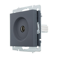 Розетка телевизионная Lezard Vesna встраиваемая графит RJ11 (742-3488-130) - фото 5