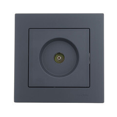 Розетка телевизионная Lezard Vesna встраиваемая графит RJ11 (742-3488-130) - фото 2