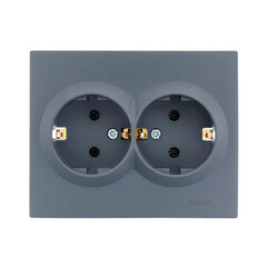 Изображение товара Розетка Lezard Vesna встраиваемая графит (742-3400-127B)