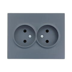 Розетка Lezard Vesna встраиваемая графит (742-3400-128B) - фото 1